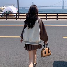 【新款】新款减龄学院风拼接夹克外套088-9909p135控188，女装短外套，2C088