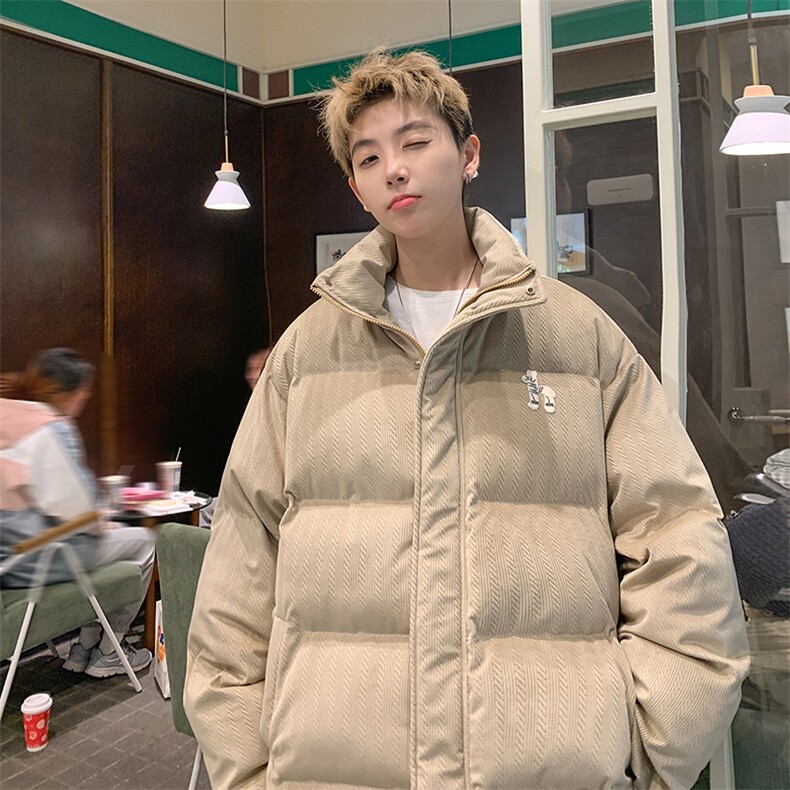100聚酯字母冬季纯色棉衣棉服外套男XMY2312特P95控158,男装棉衣,电商B370