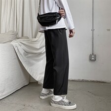 新款2023春季冰丝裤新款运动九分裤舒适直筒裤1216-特批：20，男装休闲裤，星座718-1