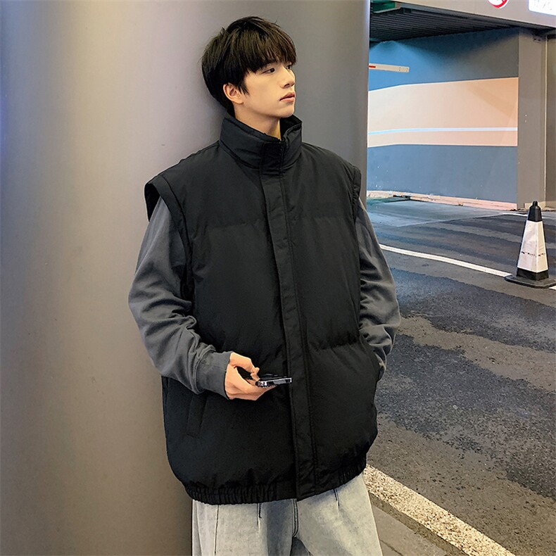 港风潮牌新款可拆卸袖子立领棉服潮流保暖棉衣M087-P105控159,男装棉衣,星座717