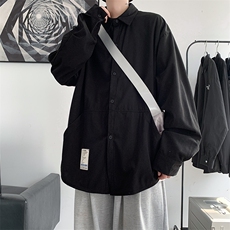 秋冬港风复古灯芯绒长袖衬衫宽松休闲工装衬衫日系男女H221/P45，男装衬衫，钱塘713