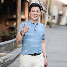 男装夏季新款保罗polo衫男短袖翻领美式商务带领半袖t恤男士薄款，男装Polo衫，电商B212（原钱塘6029）