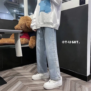 欧美vibe高街牛仔裤男春秋排扣美式潮牌hiphop休闲裤子NK3311-P40图片