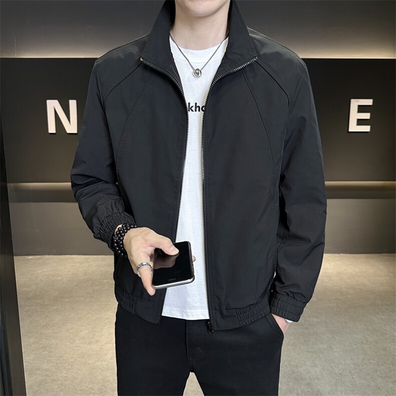 男秋装外套行政上衣服潮牌痞帅休闲立领工装夹克JK9213P90控138,男装夹克,星座914