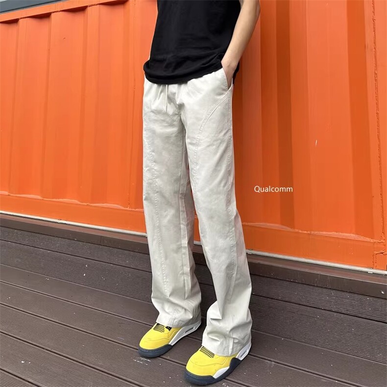 1506/QA040/P36美式基础斜切百搭休闲裤男秋冬直筒工装微喇长裤,男装工装外套,星座1506