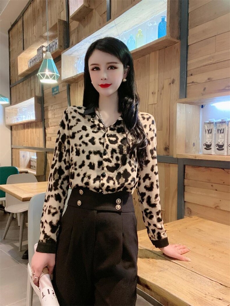 2022春季新款时尚修身显瘦气质花色小衫，其它，婉伦