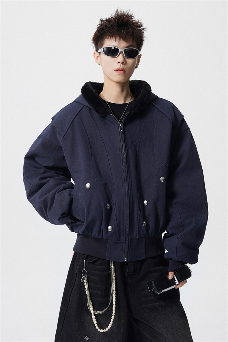 仿兔毛座山雕男美式加厚加绒工装棉衣男保暖夹克外套MY1708-P128,男装夹克,电商D206-1