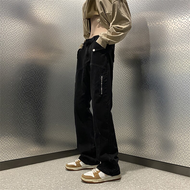 美式高街vibe风直筒长裤欧美痞帅男hiphop复古水洗牛仔裤,男装牛仔裤,星座301D-4(原星座1004-4）