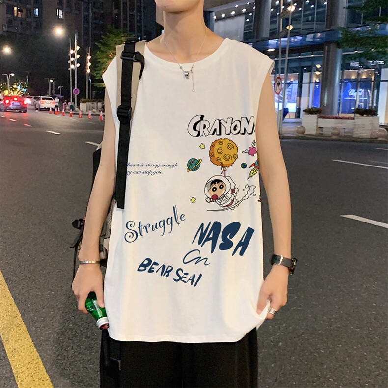 ！港风夏季无袖背心男汗衫男纯棉坎肩短袖T恤男B20-P20,男装背心/马甲,电商B367