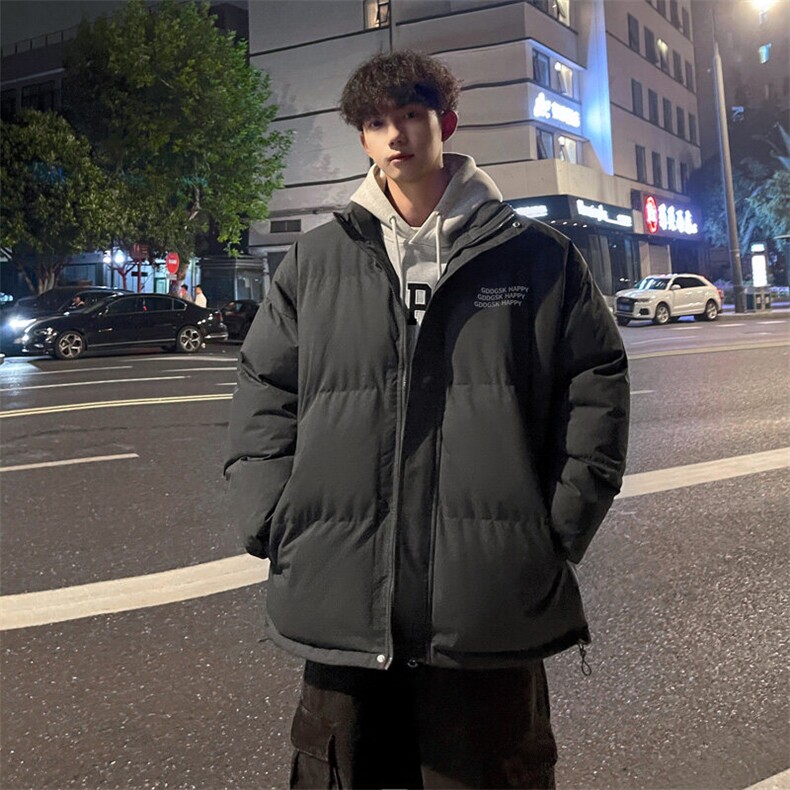 外景冬季加厚面包服男青年宽松保暖棉衣深灰立领外套MF00425/P90，男装棉衣，电商B316