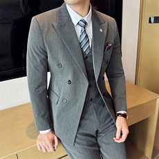 2025新款双排扣潮款男士时尚休闲西服2206-P225，男装西服，星座311B