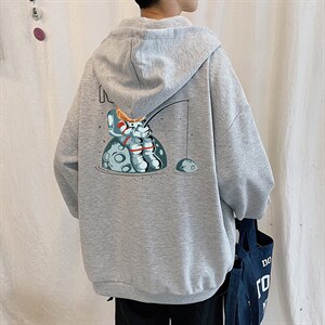 KS21251-P38 连帽开衫卫衣男运动外套大码班服图片