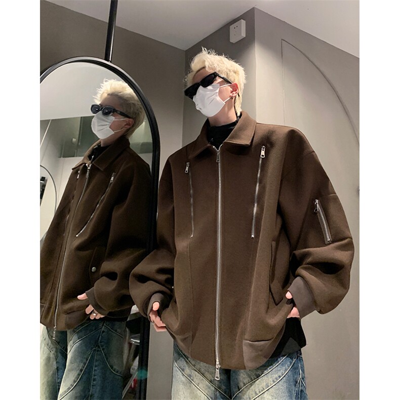 短款呢料呢子大衣男装2025冬季呢子夹克外套XZ514-2-F19-P108,男装夹克,星座514-2(原B239)
