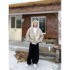 网图美式复古大理石座山雕棉服男款冬季仿水貂毛加绒夹克外套，男装夹克，电商C307