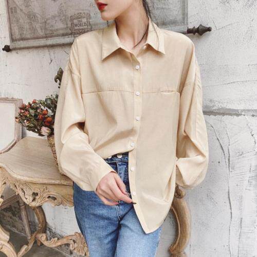 【现货】2021春装新款简约休闲廓形感女衬衫，女装衬衫，法贝萱