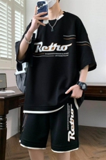 84309-P55夏季短袖T恤男套装休闲两件套，男装T恤，电商D310B