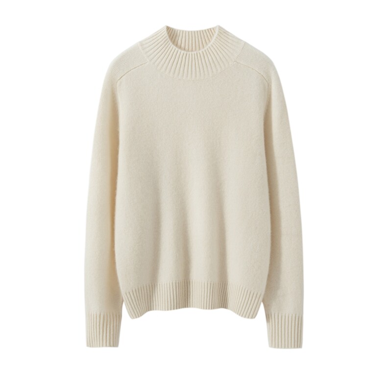 2025年秋季新款半高马鞍肩针织羊绒套衫时尚休闲通勤百搭，女装羊绒衫，臻维羊绒