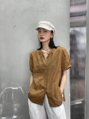 直纹苎麻面料，夏天就是行走的空调，舒服，女装，独上素帛