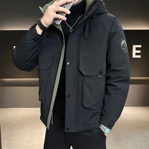 新标90白鸭绒 2025年连帽时尚潮流保暖羽绒服男YR6059-P240图片