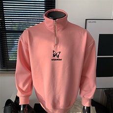 美式潮牌直播抖音得物品拉链立领卫衣外套W5811P45加绒，女装短外套，电商C408(原B339-1)