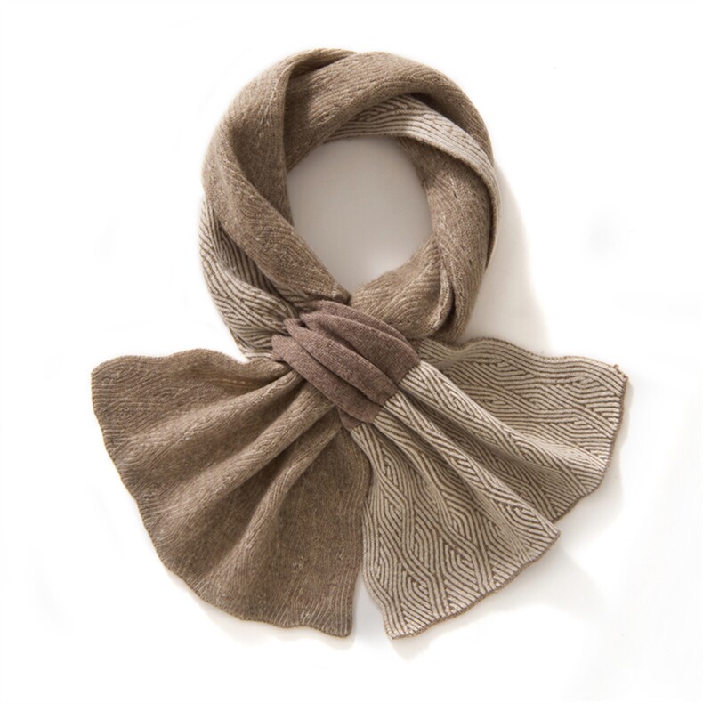 2025年秋季时尚百搭通勤简约休闲镂空抽褶穿孔围巾，围巾，忠诺羊绒