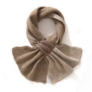 2025年秋季时尚百搭通勤简约休闲镂空抽褶穿孔围巾，围巾，忠诺羊绒