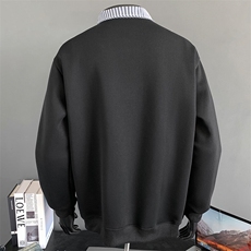 假两件条纹长袖卫衣男cp127-特p55，男装卫衣，电商B371