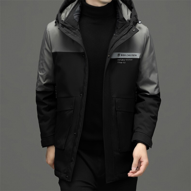 BNA2195钱塘2020-2中年男士冬季新款厚款商务休闲简约羽绒服P330,男装羽绒服,钱塘207-2