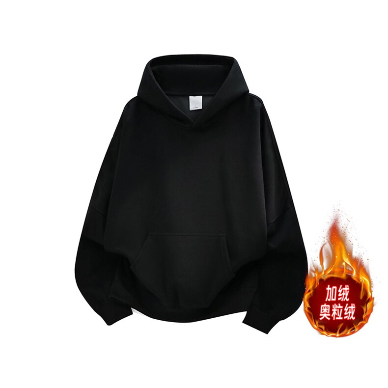 连帽500克重磅无帽绳拉链卫衣硬挺加绒奥粒绒外套 RH5344JR-P60图片