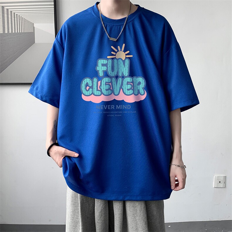 华夫格t恤男短袖男大码五分袖大皂风HT73377-P22,男装T恤,电商A040