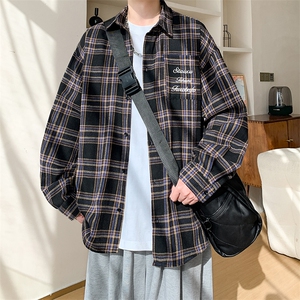 春秋季衬衫新款宽松休闲男女同款衬衣XZ102B-1-CS2512P45图片