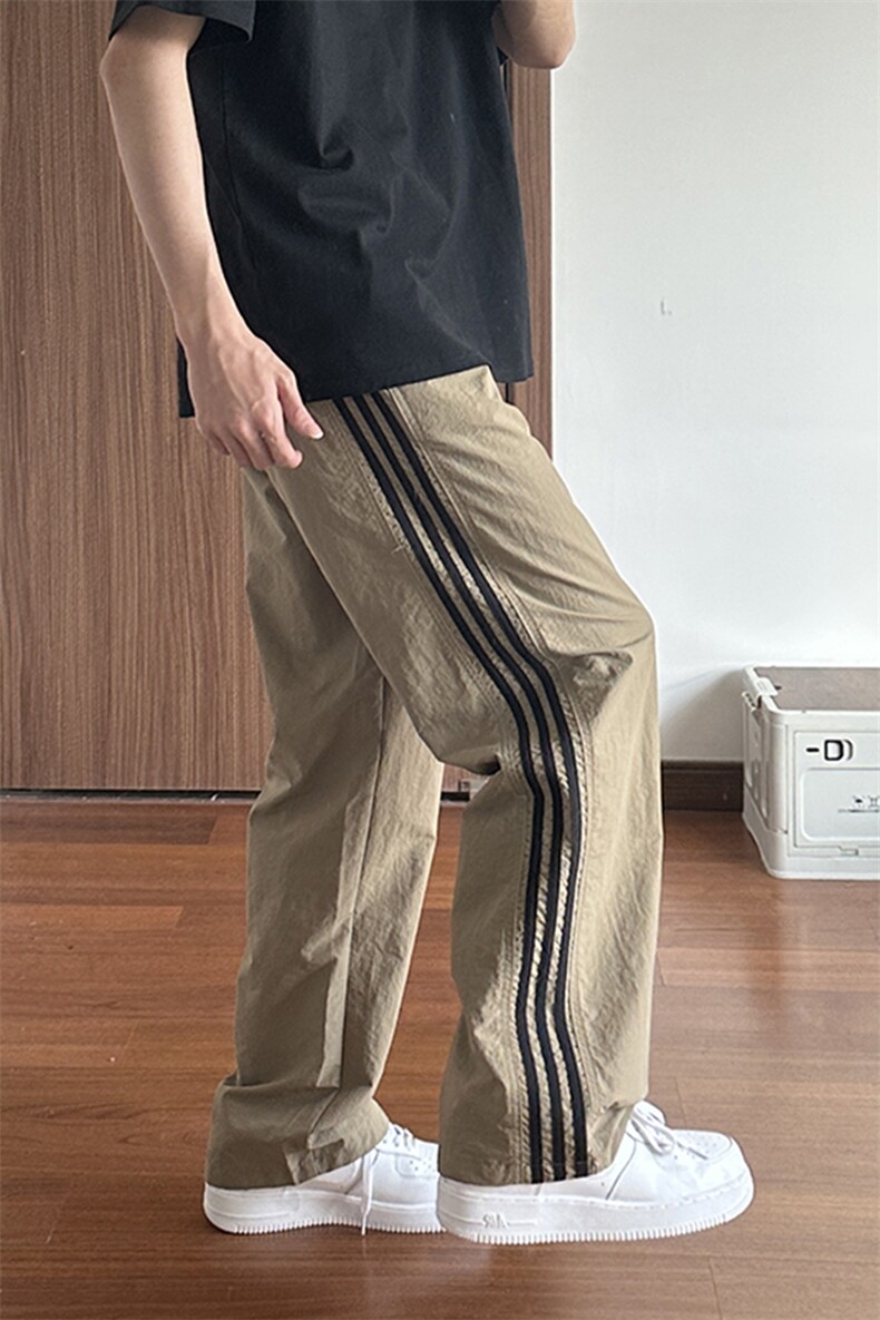 大量现货男装设计感侧边条纹速干裤夏款潮流痞帅百搭DY5036-特P35,男装休闲裤,电商A178