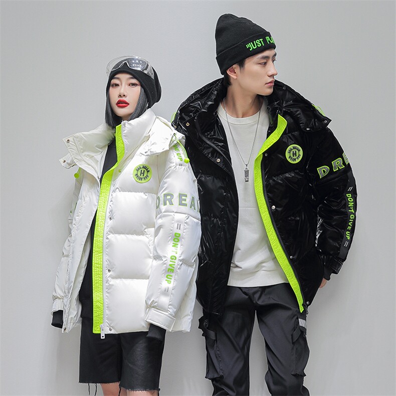 欧美短款连帽时尚修身户外防风韩版冬季羽绒服情侣学生班服团体服,男装羽绒服,星座301D-5(原星座1415）