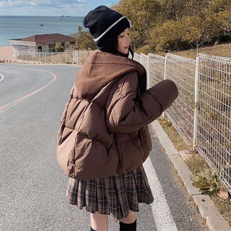 时尚保暖女士短款羽绒服显瘦百搭冬季外套,女装羽绒服,秋水欣儿
