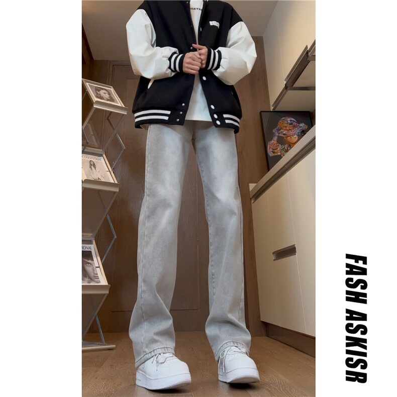 抖音得物品质百搭牛仔裤212-2-DY154-特P60加绒特P65,男装牛仔裤,星座808A-1