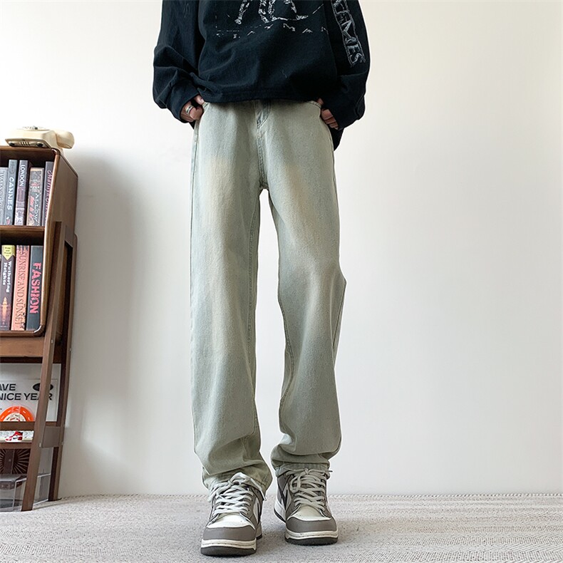现货主推款加大码纯色直筒牛仔裤男XZ-310A-2BK305P50控78,男装牛仔裤,星座310A-2