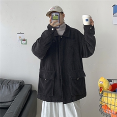 秋冬港风情侣灯芯绒夹克外套多口袋工装宽松衬衫潮韩版H203/P85，男装夹克，钱塘713
