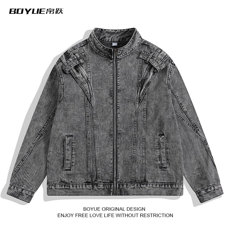 现货美式牛仔外套男女春秋季重工拼接cleanfit宽松夹克JK8636-P78,男装工装外套,星座302B-2