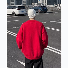 1506-01/MJH-Y931/P34新年红色毛衣男冬季宽提花情侣针织衫，男装针织衫/毛衣，星座1506-1
