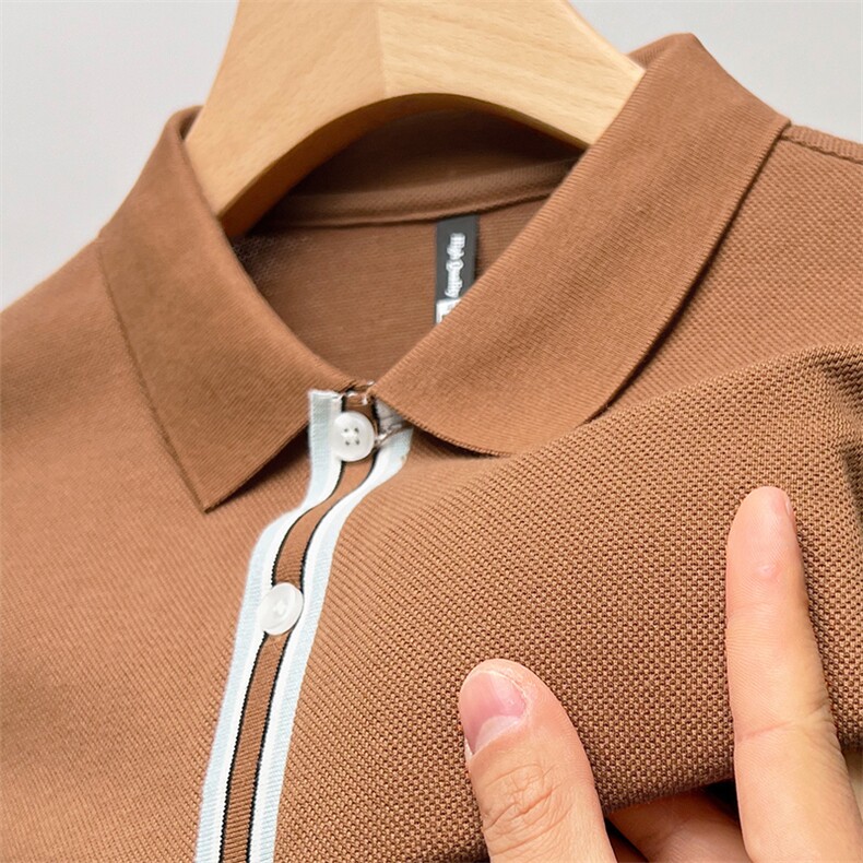 男士短袖t恤polo衫简约时尚宽松翻领POLO衫体恤上衣服纯棉半截袖,男装T恤,电商B212（原钱塘6029）