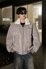 405A美式高街大毛领短款棉衣座山雕棉服MY25803-特批95控178，男装棉衣，星座405A