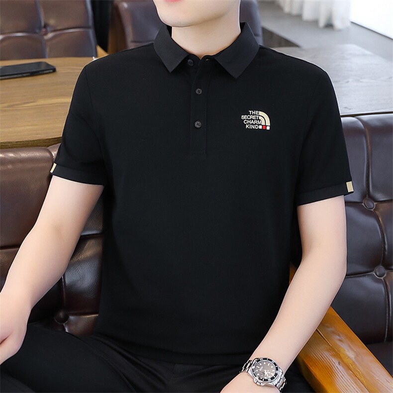2025夏季新款男士潮流时尚休闲短袖POIO衫8082-P33,男装T恤,星座1215-1