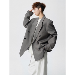 双排扣大码M-5XL西服男成分 96%聚酯纤维4%氨纶XF78127P85控128图片