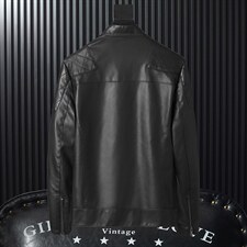 2023秋冬社会小伙PU皮衣男生机车皮夹克帅气休闲外套LE6605-P105，男装皮衣，星座1105-3