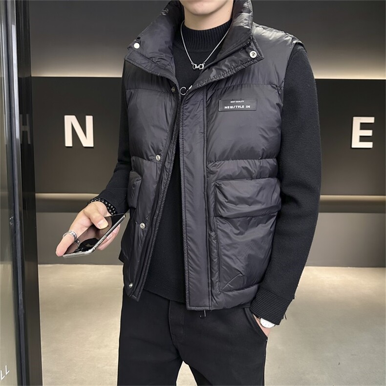 店主风立领羽绒马夹男休闲日系保暖外套马甲背心男YR58165-P110,男装背心/马甲,电商A413