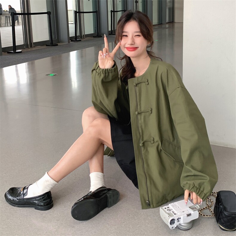 春款大货已出8808绿色复古新风春季短外套女大码p135k185,女装短外套,2D143