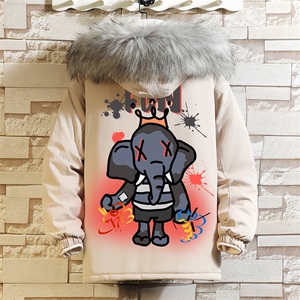 MM48221-P130 冬季大毛领棉衣男士大码加厚棉袄男棉服 砖墙图片