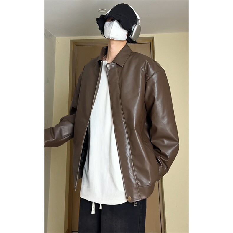 夹棉加厚冬装pu皮衣宽松夹克冬季男女棉衣外套PM7811-P82【特价】,男装夹克,电商A007