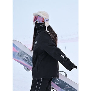24冬款户外防风防水保暖防风袖连帽滑雪服外套男女同款HF66-P165图片