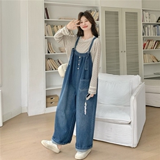 现货新款针织打底衫+牛仔背带裤两件套2C056-7206-P175控288，女装套装/套裙，2C056